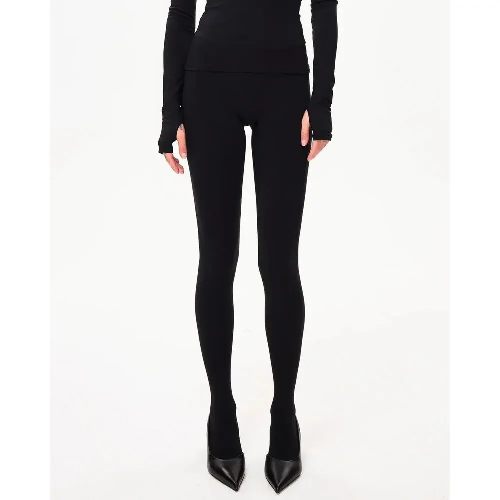 Khy Black Footed Legging Size Small
